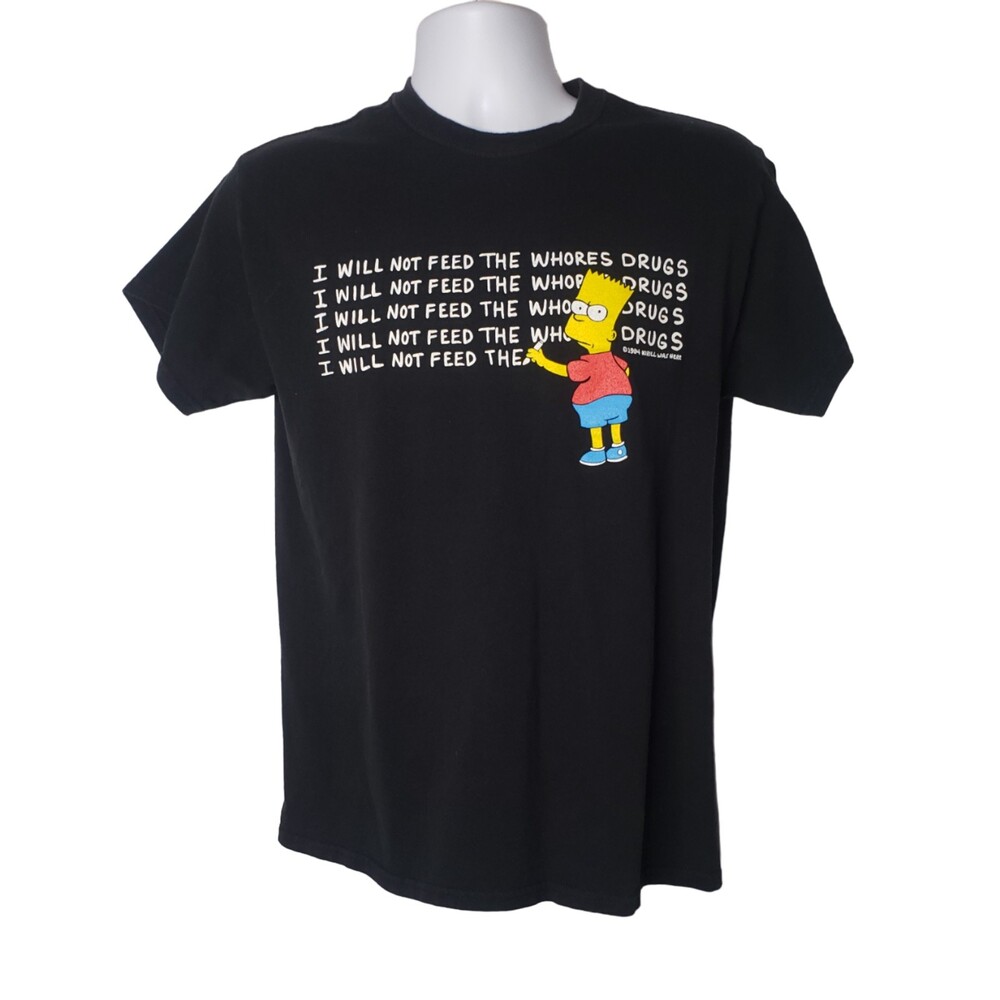 I Will Not Feed The Whores Drugs Black T Shirt Size Medium